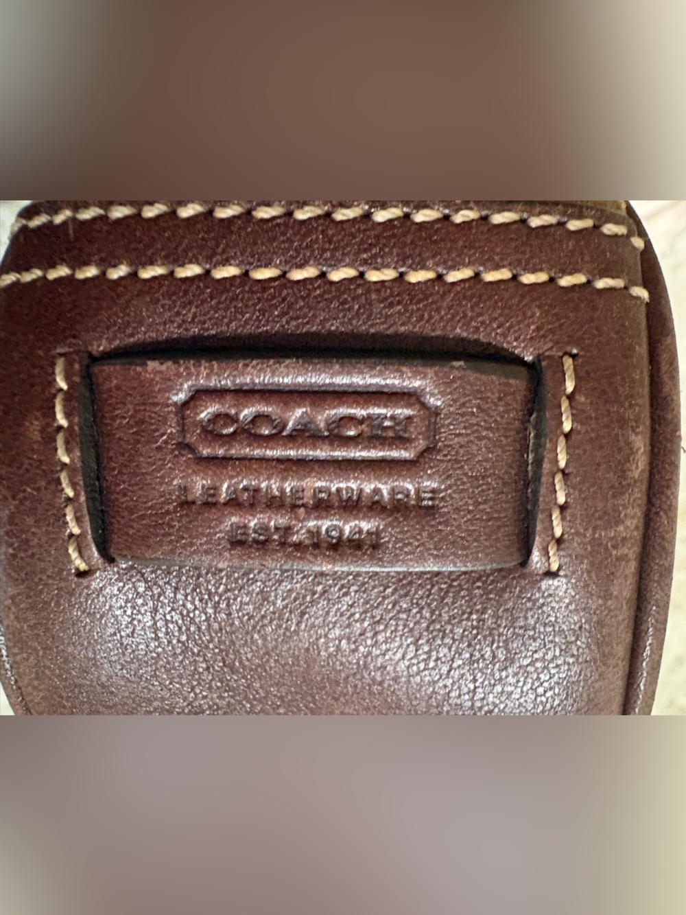 Y2K VINTAGE COACH
HAMPTON SUEDE HOBO BAG 7589 in TAN SUEDE W/ MAHOGANY LEATHER - Picture 10 of 10